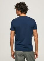 hombres playera con logo estampado Pepe Jeans 44JTZ1010 Armada - Imagen 4