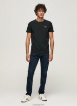 hombres playera con logo estampado Pepe Jeans 44JTZ1012 negro - Imagen 2
