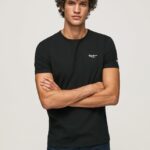 hombres playera con logo estampado Pepe Jeans 44JTZ1012 negro