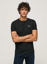 hombres playera con logo estampado Pepe Jeans 44JTZ1012 negro
