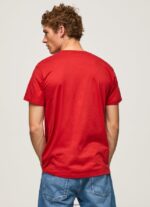hombres playera con logo estampado Pepe Jeans 44JTZ1016 estudio rojo - Imagen 4