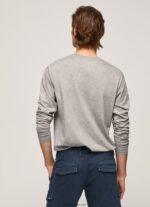 hombres playera con logo estampado Pepe Jeans 44JTZ1017 gris marga - Imagen 3