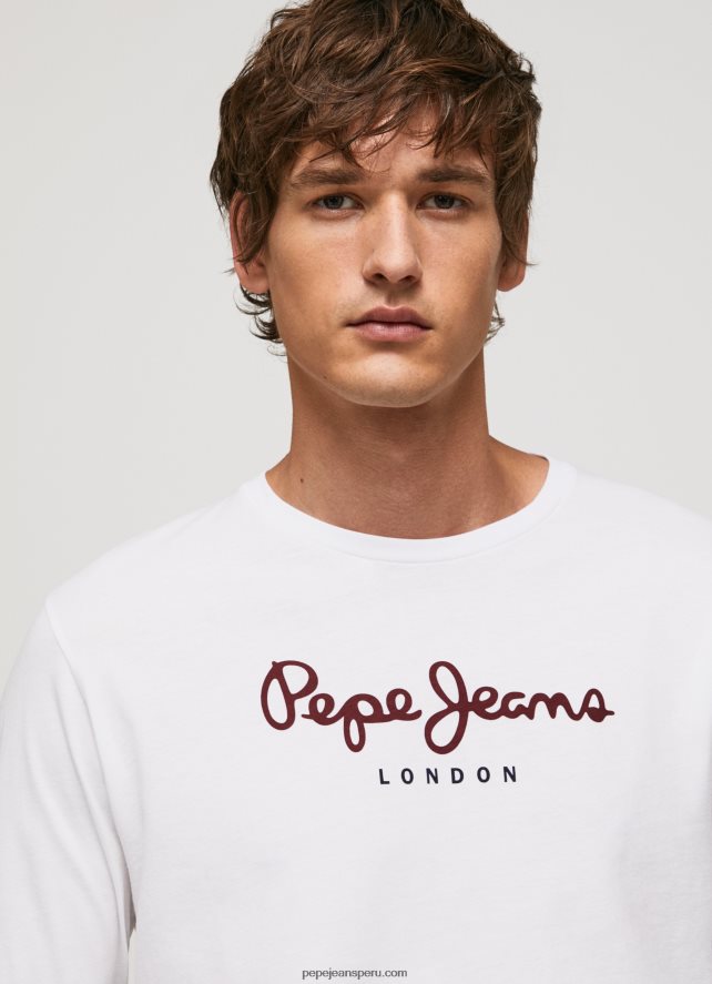 hombres_playera_con_logo_estampado_pepe_jeans_44jtz1018_blanco.jpg hombres playera con logo estampado Pepe Jeans 44JTZ1018 blanco - Imagen 1