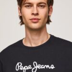 hombres playera con logo estampado Pepe Jeans 44JTZ1019 negro