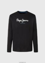 hombres playera con logo estampado Pepe Jeans 44JTZ1019 negro - Imagen 4