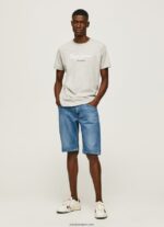 hombres playera con logo estampado Pepe Jeans 44JTZ918 marga gris claro - Imagen 2