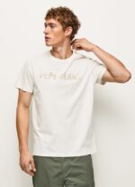 hombres playera con logo estampado Pepe Jeans 44JTZ961 blanquecino - Imagen 3