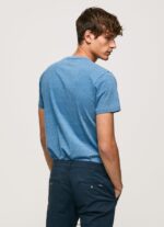 hombres playera con logo estampado Pepe Jeans 44JTZ967 azul claro - Imagen 4