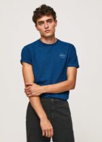 hombres playera con logo estampado Pepe Jeans 44JTZ968 índigo - Imagen 3