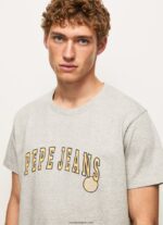 hombres playera con logo estampado Pepe Jeans 44JTZ971 marga gris claro - Imagen 3