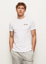 hombres playera con logo estampado Pepe Jeans 44JTZ978 blanco - Imagen 3
