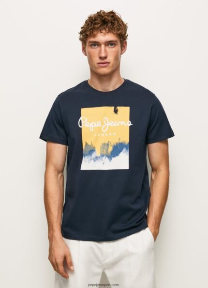hombres playera con logo estampado Pepe Jeans 44JTZ979 dulwich