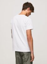 hombres playera con logo estampado Pepe Jeans 44JTZ982 blanco - Imagen 4