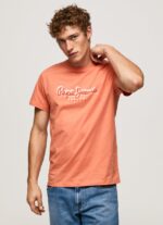 hombres playera con logo estampado Pepe Jeans 44JTZ991 calabaza naranja