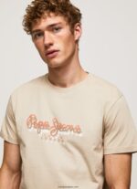 hombres playera con logo estampado Pepe Jeans 44JTZ993 malta
