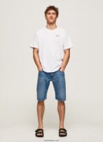 hombres playera con logo estampado Pepe Jeans 44JTZ997 blanco - Imagen 2