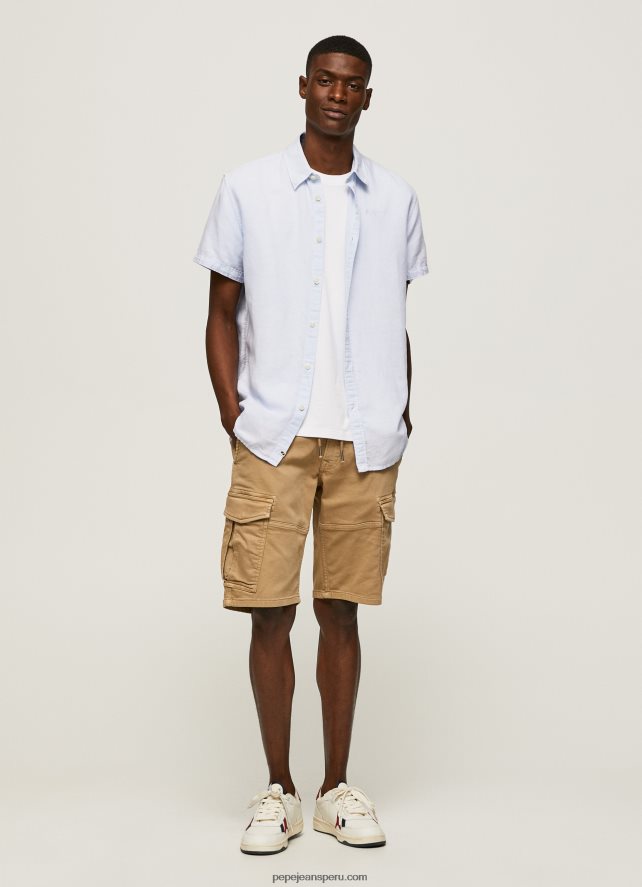 hombres playera de manga corta parker Pepe Jeans 44JTZ1054 blanqueador azul - Imagen 2