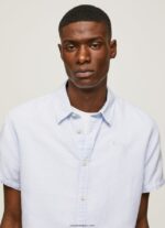 hombres playera de manga corta parker Pepe Jeans 44JTZ1054 blanqueador azul - Imagen 3