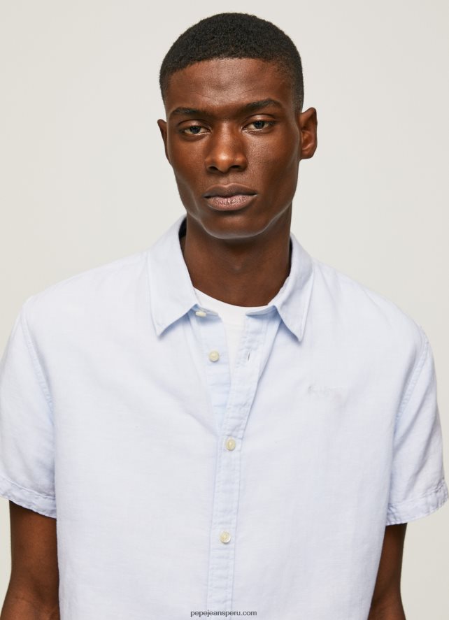hombres playera de manga corta parker Pepe Jeans 44JTZ1054 blanqueador azul - Imagen 3