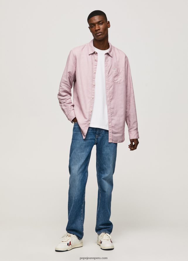 hombres playera de manga larga parker Pepe Jeans 44JTZ1051 lejía rosa - Imagen 2