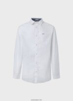 hombres playera de manga larga parker Pepe Jeans 44JTZ1073 blanco - Imagen 5