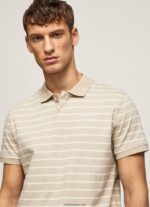 hombres playera tipo polo con estampado de rayas Pepe Jeans 44JTZ1093 malta