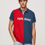 hombres polo de piqué con diseño colour block Pepe Jeans 44JTZ1082 jarman