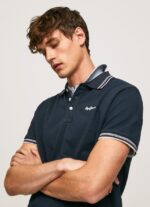 hombres polo de piqué con logo bordado Pepe Jeans 44JTZ1076 dulwich