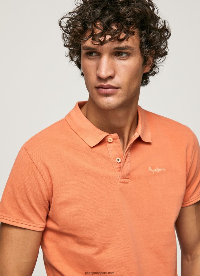 hombres_polo_de_pique_con_logo_bordado_pepe_jeans_44jtz1095_calabaza_naranja.jpg hombres polo de piqué con logo bordado Pepe Jeans 44JTZ1095 calabaza naranja - Imagen 1