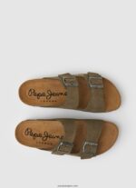 hombres sandalias de ante bio Pepe Jeans 44JTZ1278 verde caqui - Imagen 2