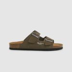 hombres sandalias de ante bio Pepe Jeans 44JTZ1278 verde caqui