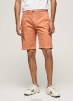hombres shorts chinos de algodón Pepe Jeans 44JTZ1132 calabaza naranja - Imagen 2