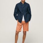 hombres shorts chinos de algodón Pepe Jeans 44JTZ1132 calabaza naranja