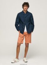 hombres shorts chinos de algodón Pepe Jeans 44JTZ1132 calabaza naranja