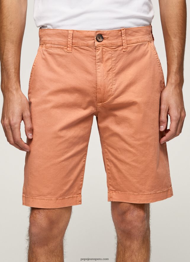 hombres shorts chinos de algodón Pepe Jeans 44JTZ1132 calabaza naranja - Imagen 3
