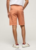 hombres shorts chinos de algodón Pepe Jeans 44JTZ1132 calabaza naranja - Imagen 4