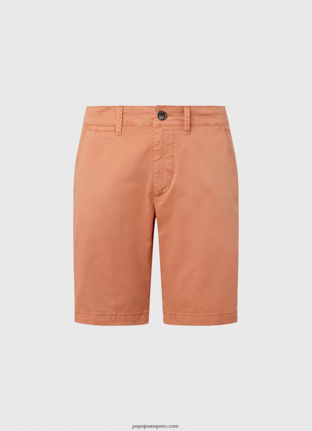 hombres shorts chinos de algodón Pepe Jeans 44JTZ1132 calabaza naranja - Imagen 5