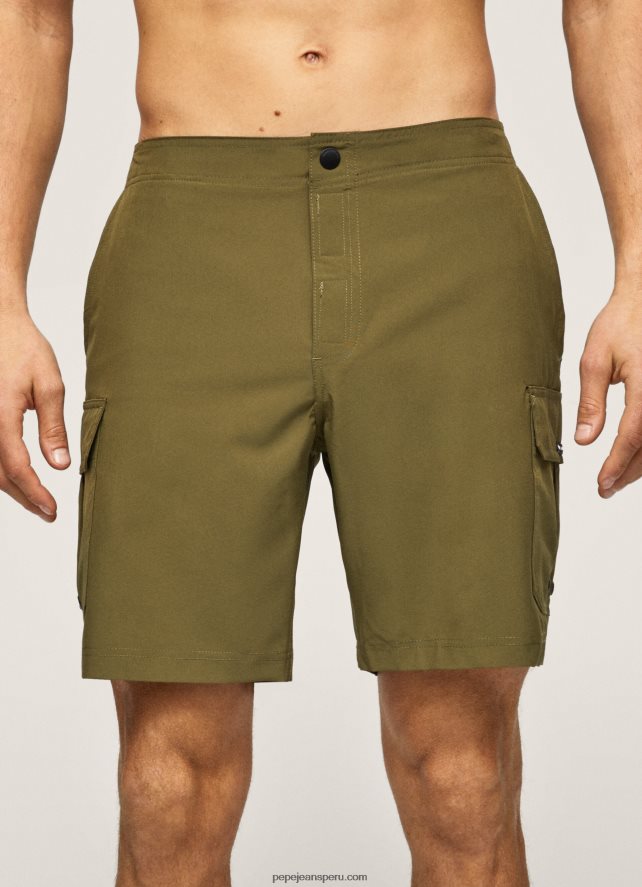 hombres shorts de baño cargo fergus Pepe Jeans 44JTZ1141 caqui harvard - Imagen 5