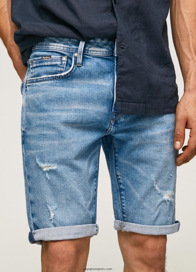 hombres shorts de mezclilla con corte tapered stanley Pepe Jeans 44JTZ821 mezclilla - Imagen 3