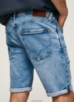 hombres shorts de mezclilla con corte tapered stanley Pepe Jeans 44JTZ821 mezclilla - Imagen 4