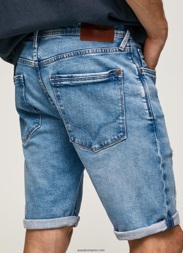 hombres shorts de mezclilla con corte tapered stanley Pepe Jeans 44JTZ821 mezclilla - Imagen 4