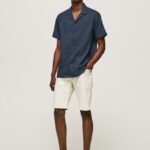 hombres shorts de mezclilla con corte tapered stanley Pepe Jeans 44JTZ822 mezclilla