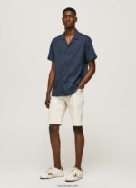 hombres shorts de mezclilla con corte tapered stanley Pepe Jeans 44JTZ822 mezclilla