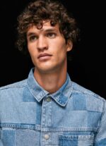 hombres sobrecamisa vaquera de corte holgado Pepe Jeans 44JTZ817 mezclilla