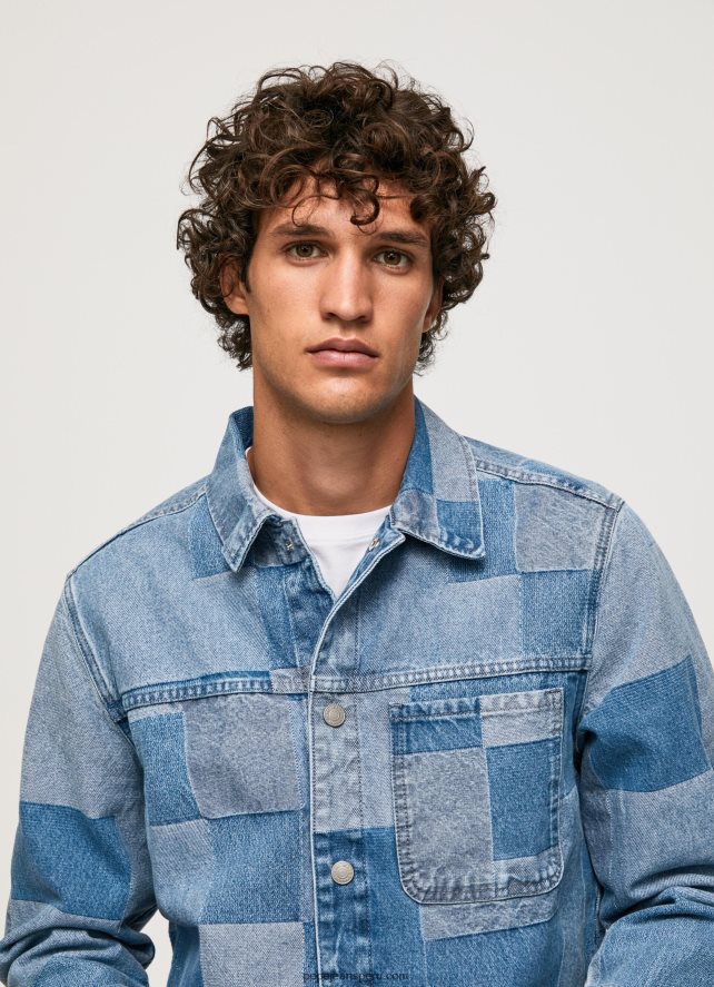 hombres sobrecamisa vaquera de corte holgado Pepe Jeans 44JTZ817 mezclilla - Imagen 4