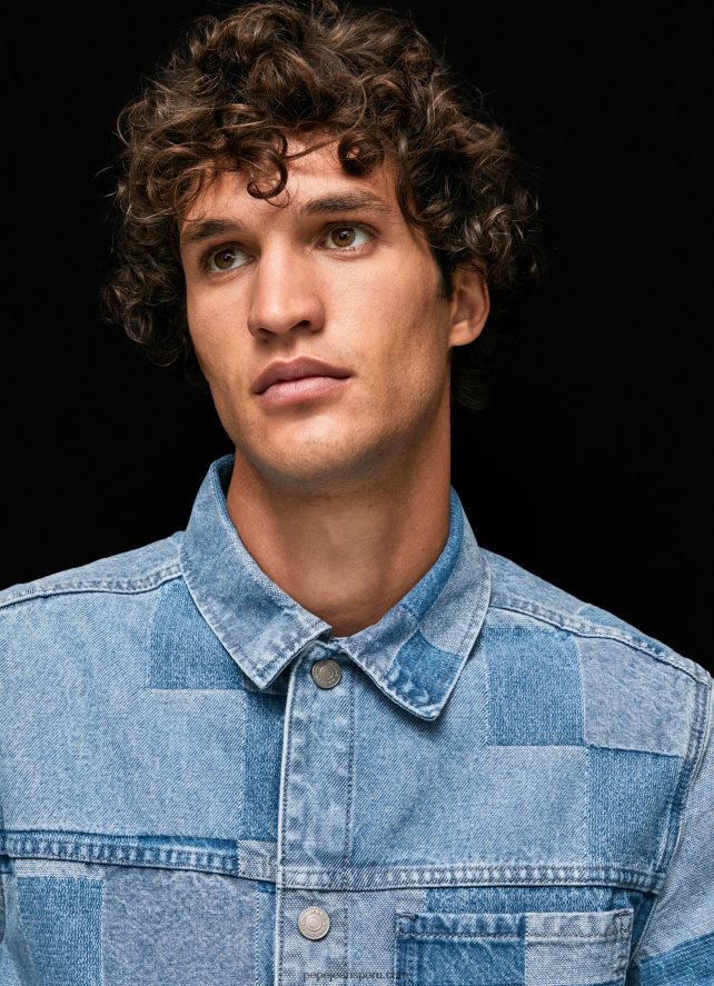 hombres sobrecamisa vaquera de corte holgado Pepe Jeans 44JTZ817 mezclilla - Imagen 1