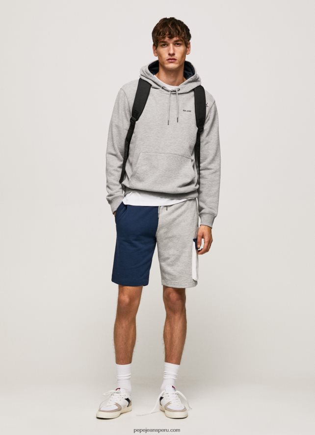 hombres sudadera con capucha de algodón ajustable Pepe Jeans 44JTZ896 gris marga - Imagen 2
