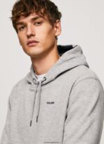 hombres sudadera con capucha de algodón ajustable Pepe Jeans 44JTZ896 gris marga - Imagen 3