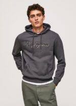 hombres sudadera con capucha de algodón Pepe Jeans 44JTZ875 negro lavado - Imagen 3