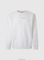 hombres sudadera con logo estampado Pepe Jeans 44JTZ897 blanco - Imagen 5